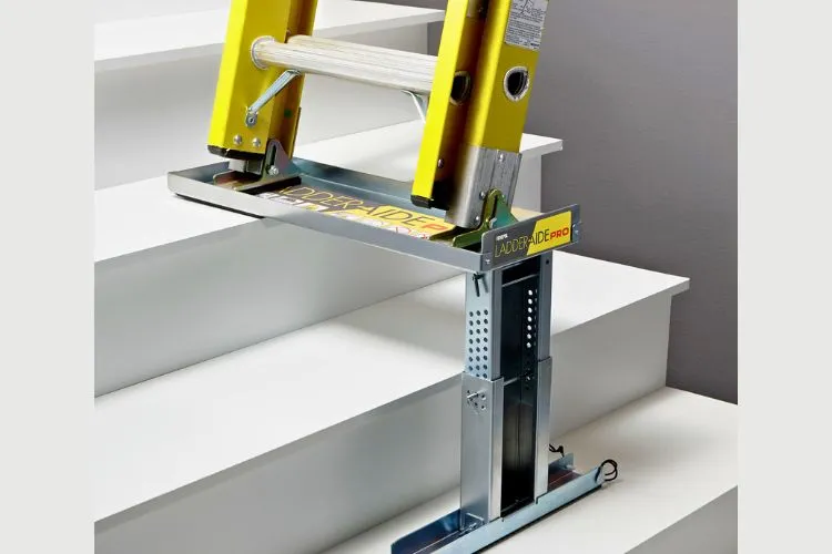 Using Ladder Extension Legs on Stairs