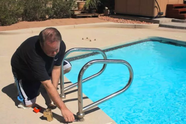 How to install a pool ladder in concrete step by step guide