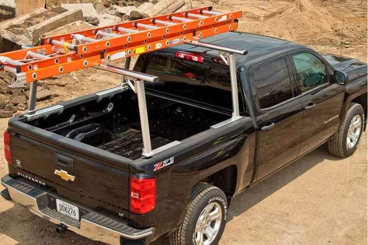 How to transport step ladder in pickup truck