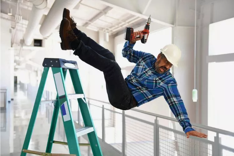 What are the 3 most common causes of ladder accidents