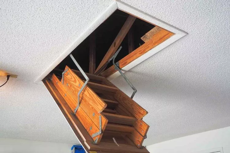 How to replace an attic ladder hinge arms