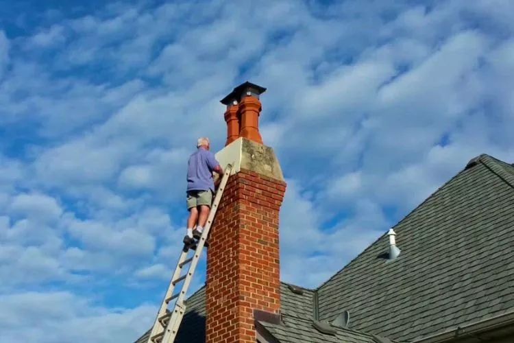 How To Lean A Ladder Against Chimney