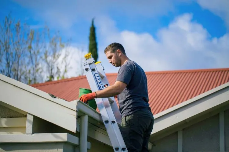The Ideal Ladder Placement for Gutter Cleaning